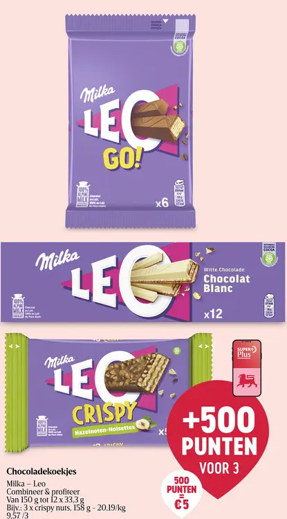 Promotie: Chocoladekoekjes Milka - Leo