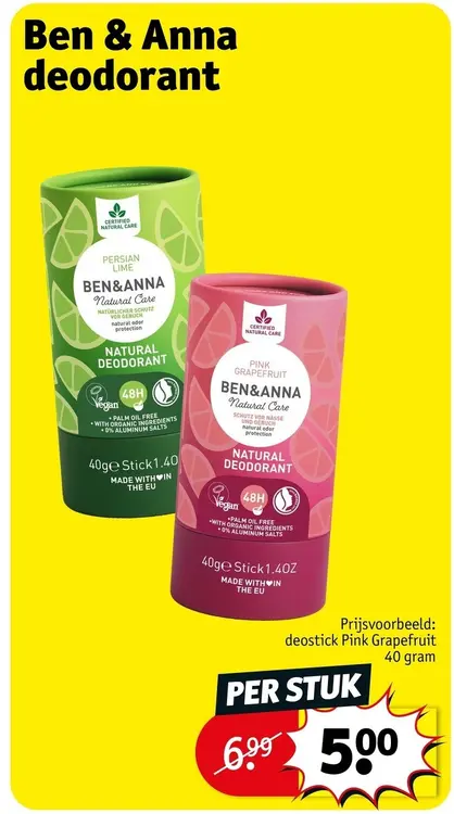 Promotie: Ben & Anna deodorant