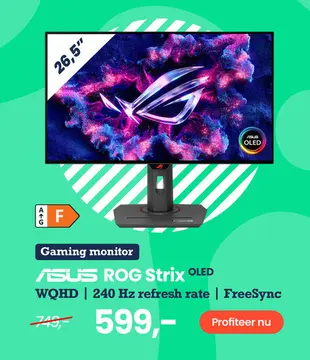 Aanbieding: ASUS ROG Strix OLED Gaming monitor