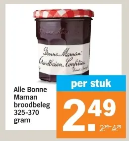 Aanbieding: Alle Bonne Maman broodbeleg 325-370 gram