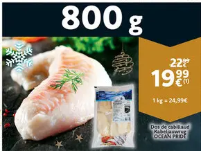 Offre: Dos de cabillaud Kabeljauwrug