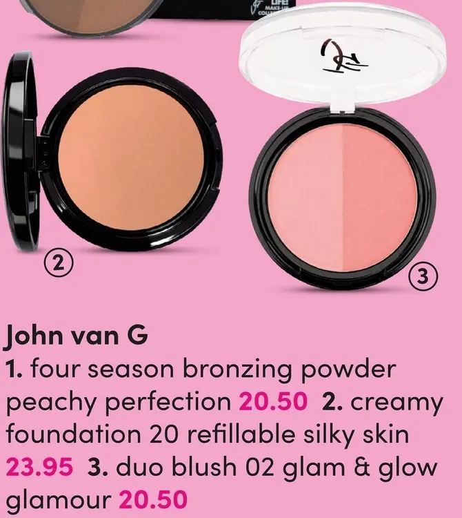 Aanbieding: John van G Creamy foundation 20 refillable silky skin