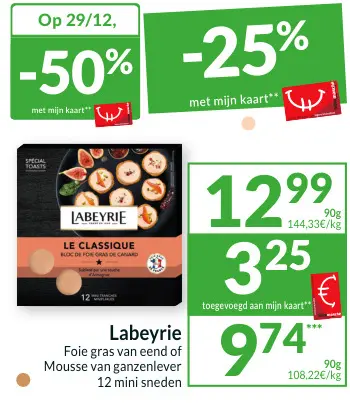 Promotie: Foie gras van eend of Mousse van ganzenlever