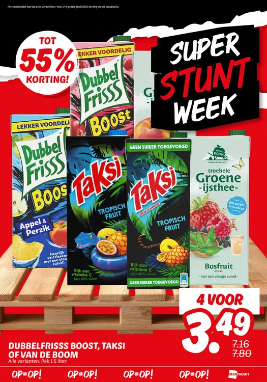 Aanbieding: Dubbelfrisss boost, Taksi of Van de Boom