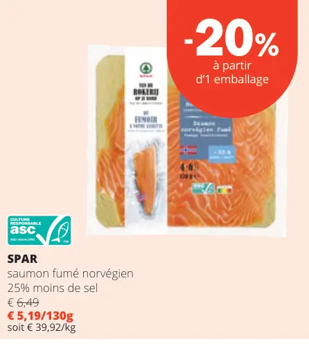 Offre: saumon fumé norvégien