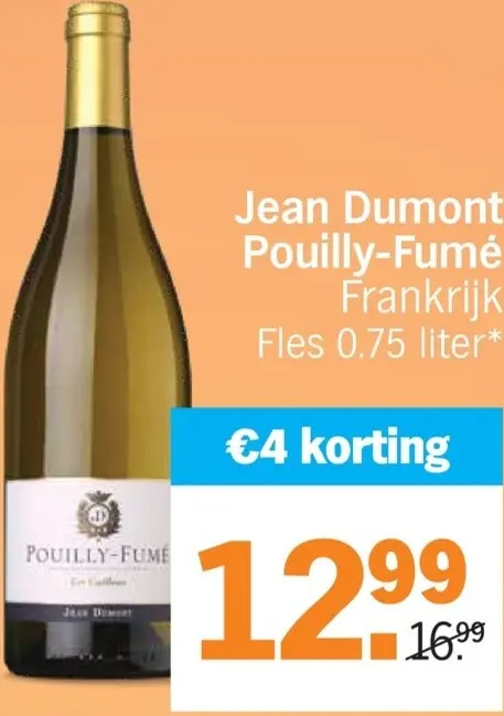 Aanbieding: Jean Dumont Pouilly-Fumé Frankrijk