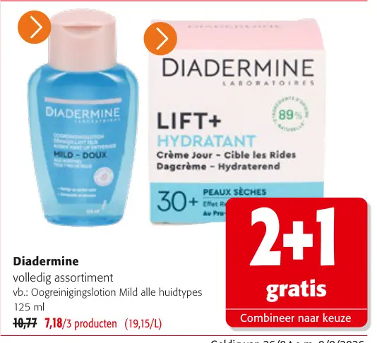 Promotie: Diadermine volledig assortiment