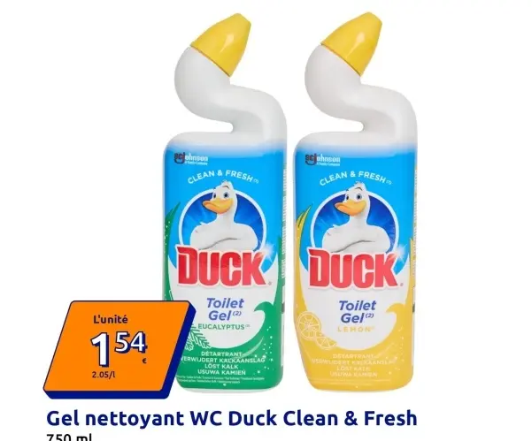 Offre: Gel nettoyant WC Duck Clean & Fresh