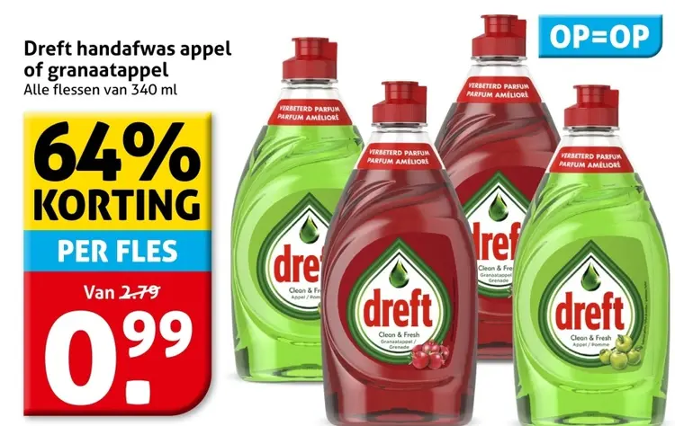 Aanbieding: Handafwas appel of granaatappel