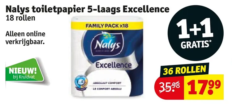 Aanbieding: Toiletpapier 5-laags Excellence