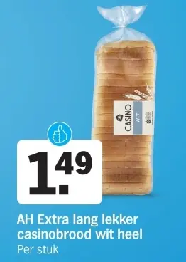 Aanbieding: Extra lang lekker casinobrood wit heel