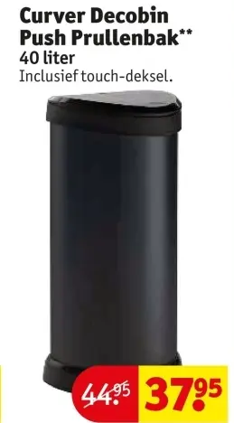 Aanbieding: Decobin Push Prullenbak