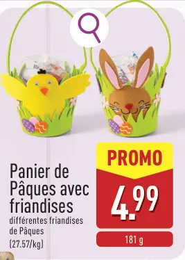 Offre: Panier de Pâques avec friandises