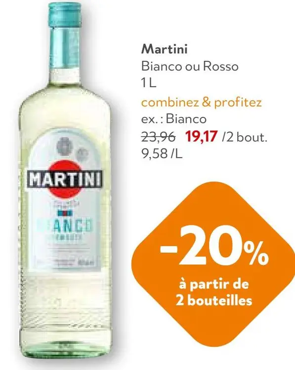 Offre: Martini Bianco ou Rosso