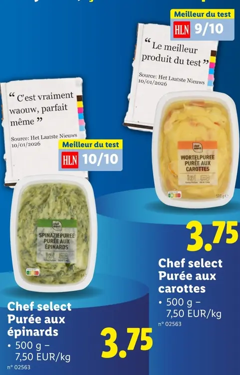 Offre: Purée aux épinards