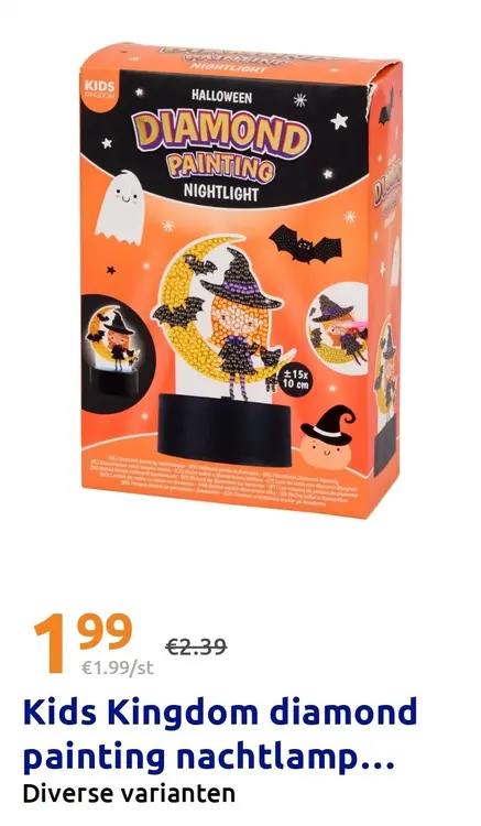 Promotie: Kids Kingdom diamond painting nachtlamp