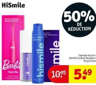Offre: dentifrice Blue Raspberry