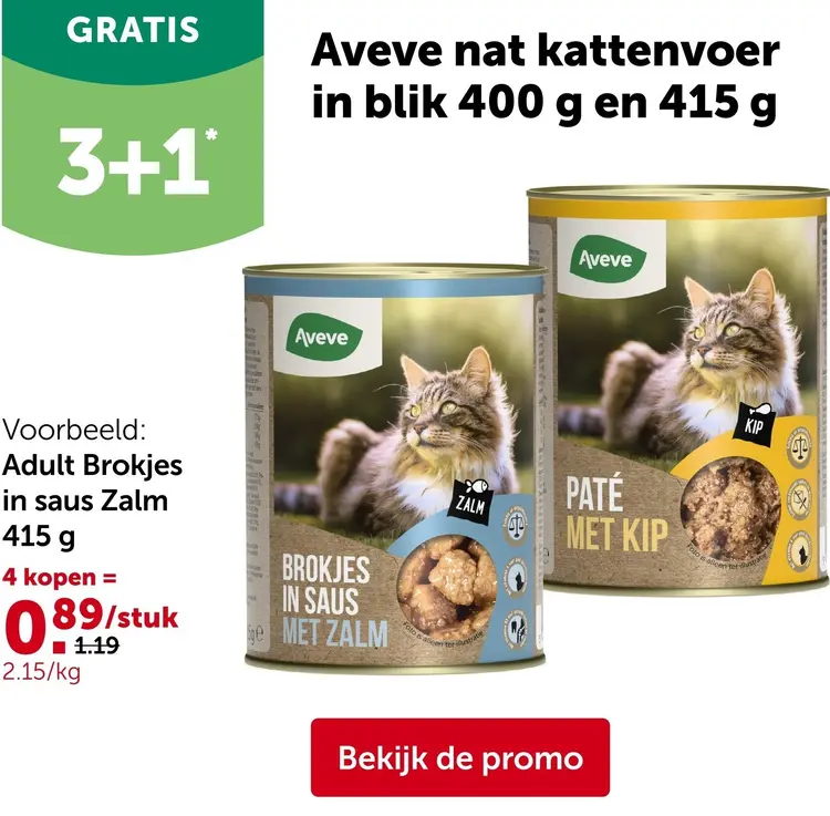 Promotie: Nat kattenvoer in blik
