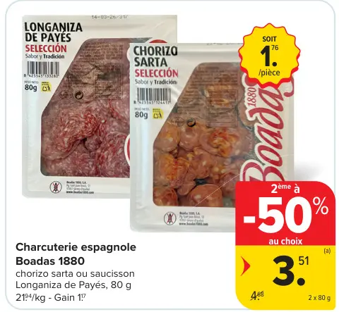 Offre: Charcuterie espagnole