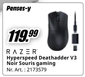 Offre: Hyperspeed Deathadder V3 Noir Souris gaming