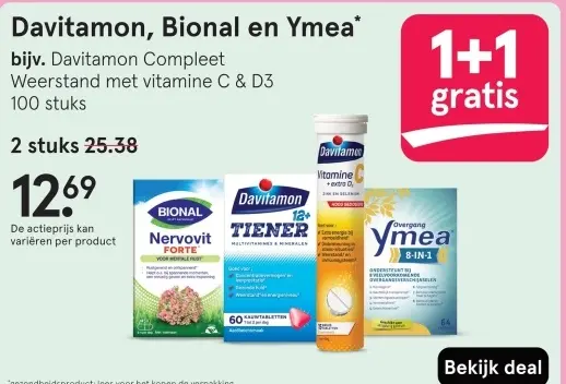 Aanbieding: Davitamon, Bional en Ymea