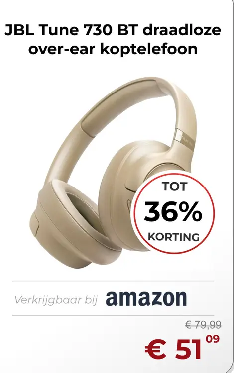 Aanbieding: Tune 730 BT draadloze over-ear koptelefoon