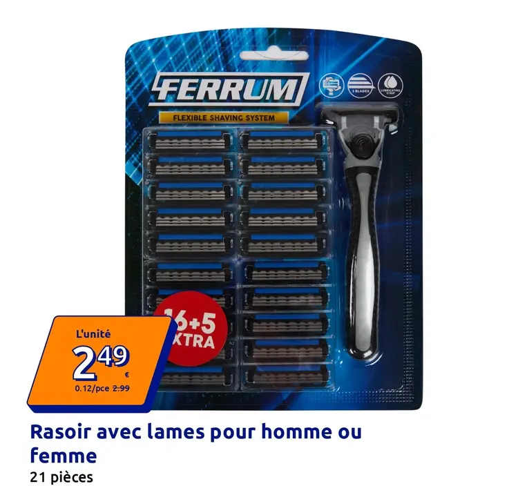 Offre: Rasoir avec lames pour homme ou femme