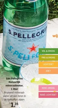 Aanbieding: San Pellegrino Natuurlijk mineraalwater