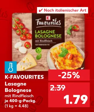 Aanbieding: Lasagne Bolognese