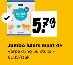 Promotie: Luiers maat 4+