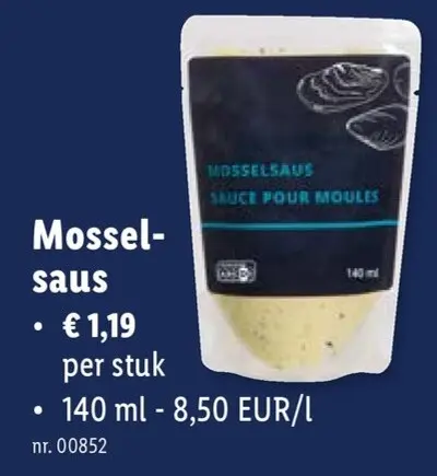 Promotie: Mosselsaus