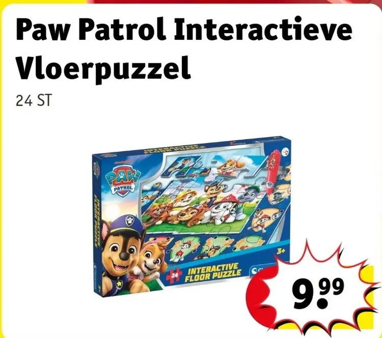 Aanbieding: Paw Patrol interactieve vloerpuzzel