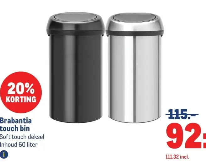 Aanbieding: touch bin