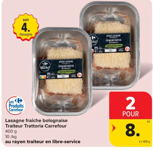 Offre: Lasagne fraîche bolognaise