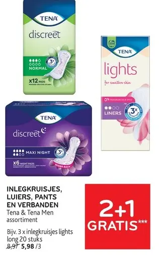 Promotie: Inlegkruisjes, luiers, pants en verbanden