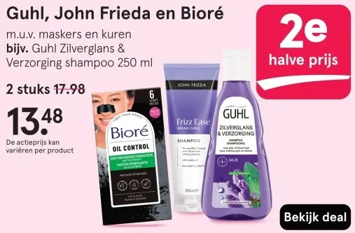 Aanbieding: Guhl, John Frieda en Bioré