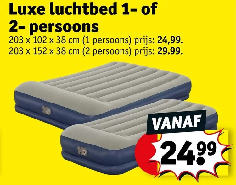 Promotie: Luxe luchtbed 1- of 2-persoons