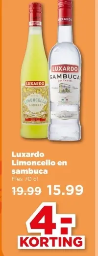 Aanbieding: Limmoncello en sambuca