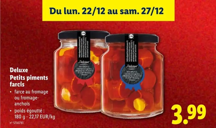 Offre: Deluxe Petits piments farcis