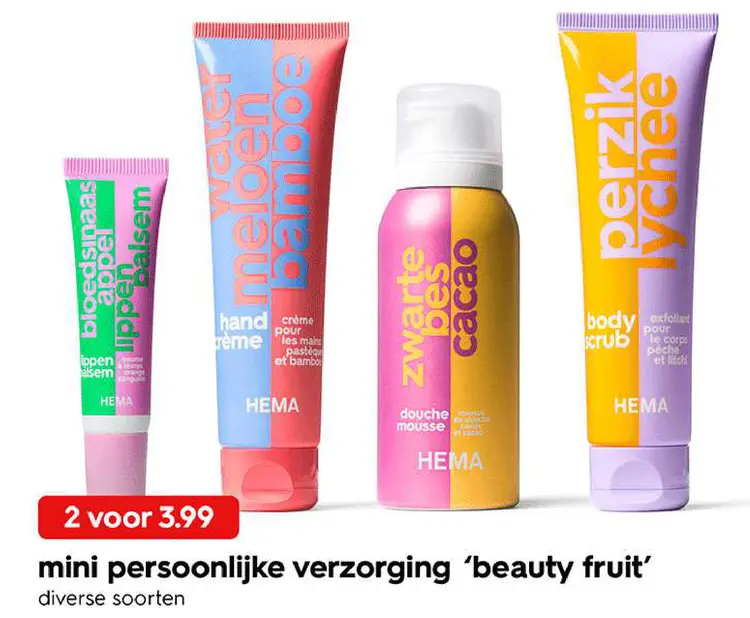 Promotie: Mini persoonlijke verzorging 'beauty fruit'