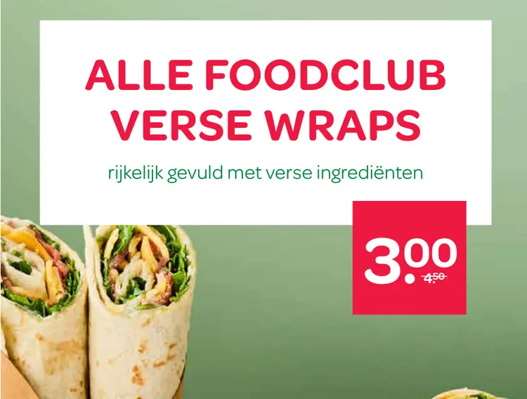 Aanbieding: Alle FOODCLUB verse wraps