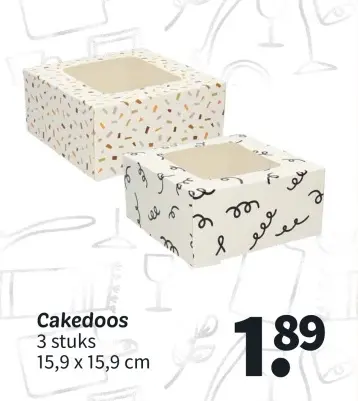Aanbieding: Cakedoos