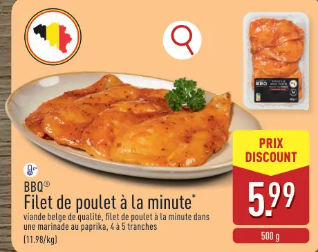 Offre: Filet de poulet à la minute