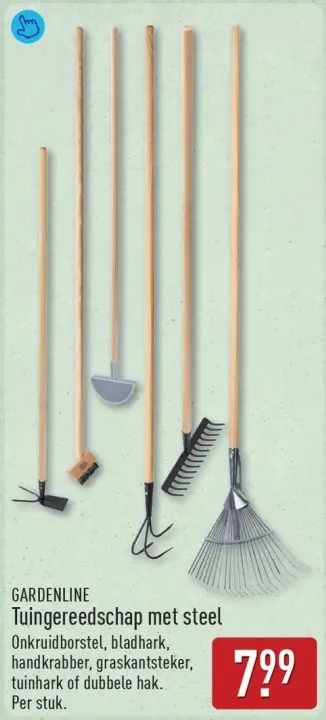 Aanbieding: Tuingereedschap met steel