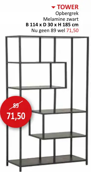 Promotie: TOWER Opbergrek