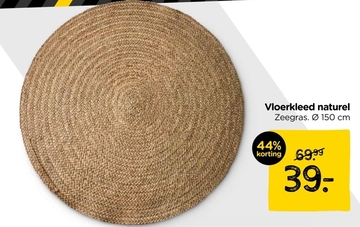 Aanbieding: Vloerkleed naturel - Ø150 cm