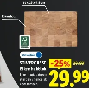 Aanbieding: Eiken hakblok