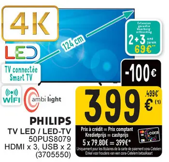 Aanbieding: Philips tv led / led-tv 50pus8079