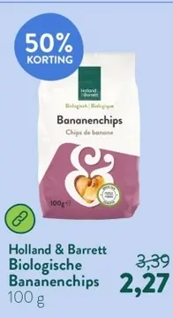 Aanbieding: Holland & Barrett Biologische Bananenchips