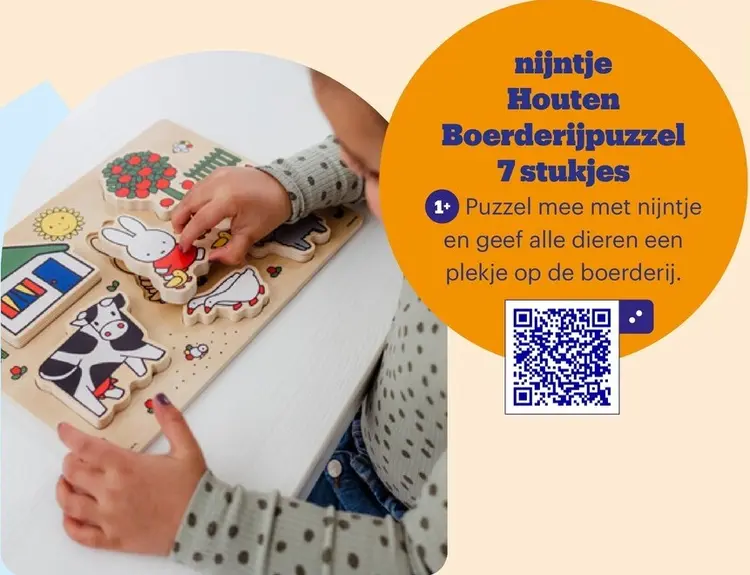 Promotie: Houten Boerderijpuzzel 7 stukjes